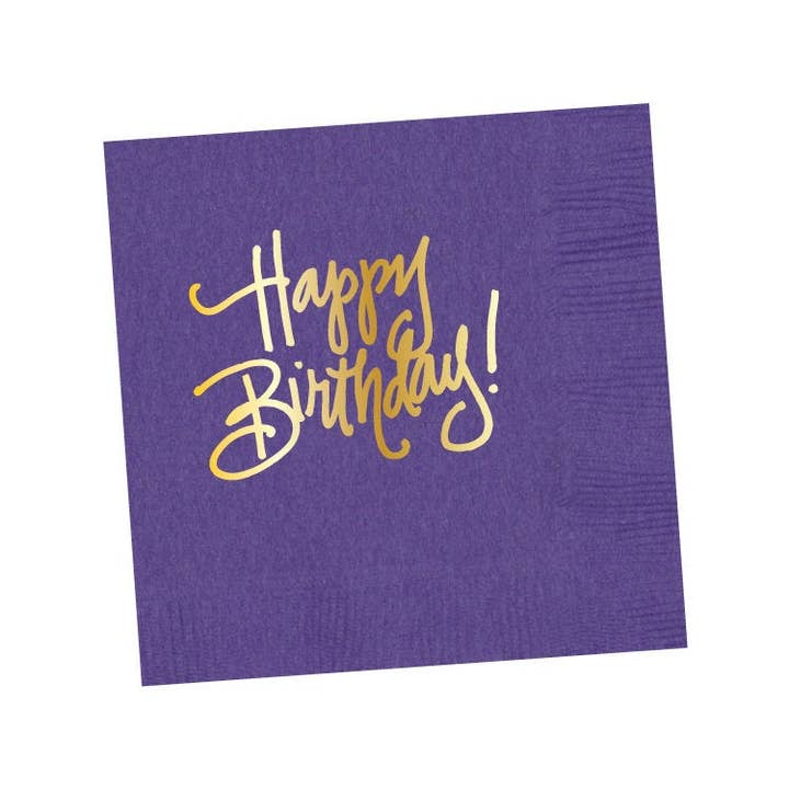Natalie Chang - Wholesale Disposable Napkin - Happy Birthday! (16 colors) | Napkins6