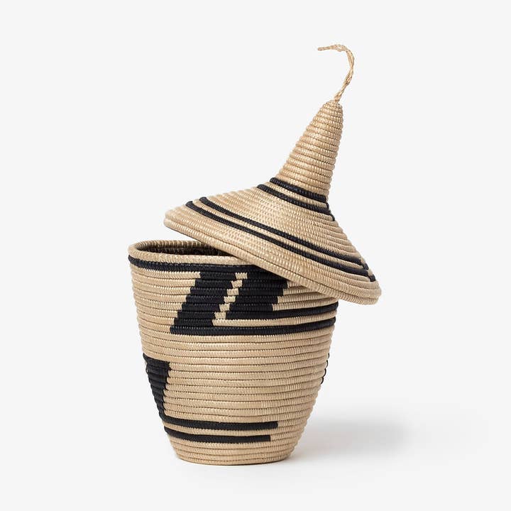 Azizi Life - Wholesale Basket - Sisal Peace Basket in Traditional0