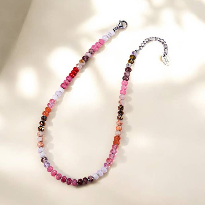 Robijnroze Stenen Ketting voor wholesale door Cape Diablo