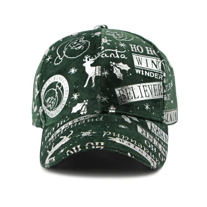 MKS America - Wholesale Baseball Cap - Women's - Christmas hat bronzing print suede baseball cap10