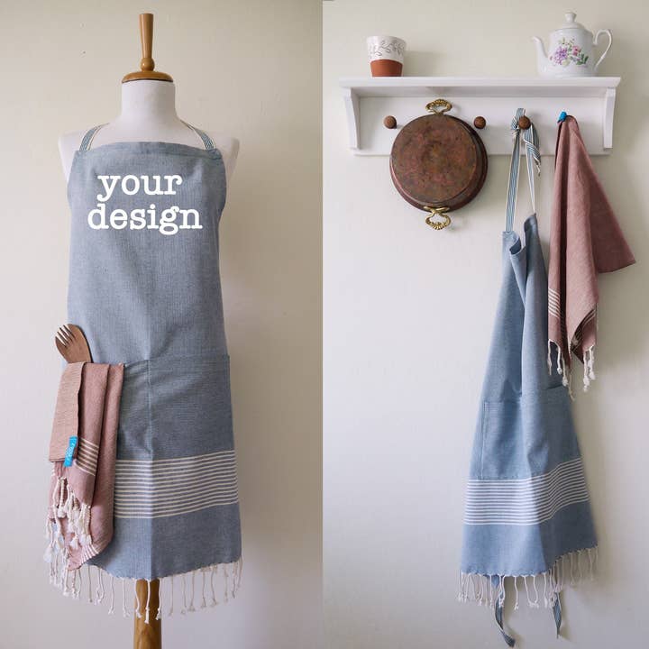 Personligt förkläde - Gul för wholesale av Living Roots