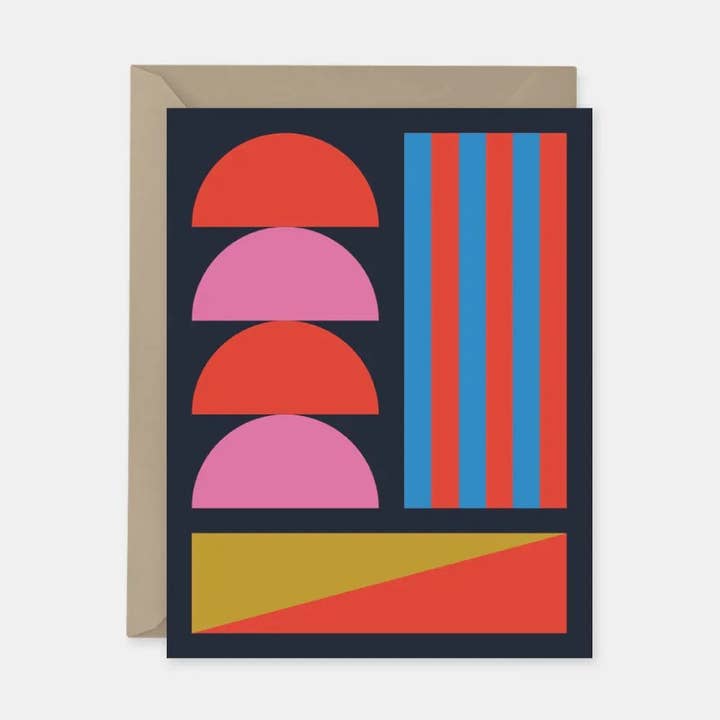 Neo Deco Card, Neo Geo, Blank Thank You for wholesale by The Design Craft