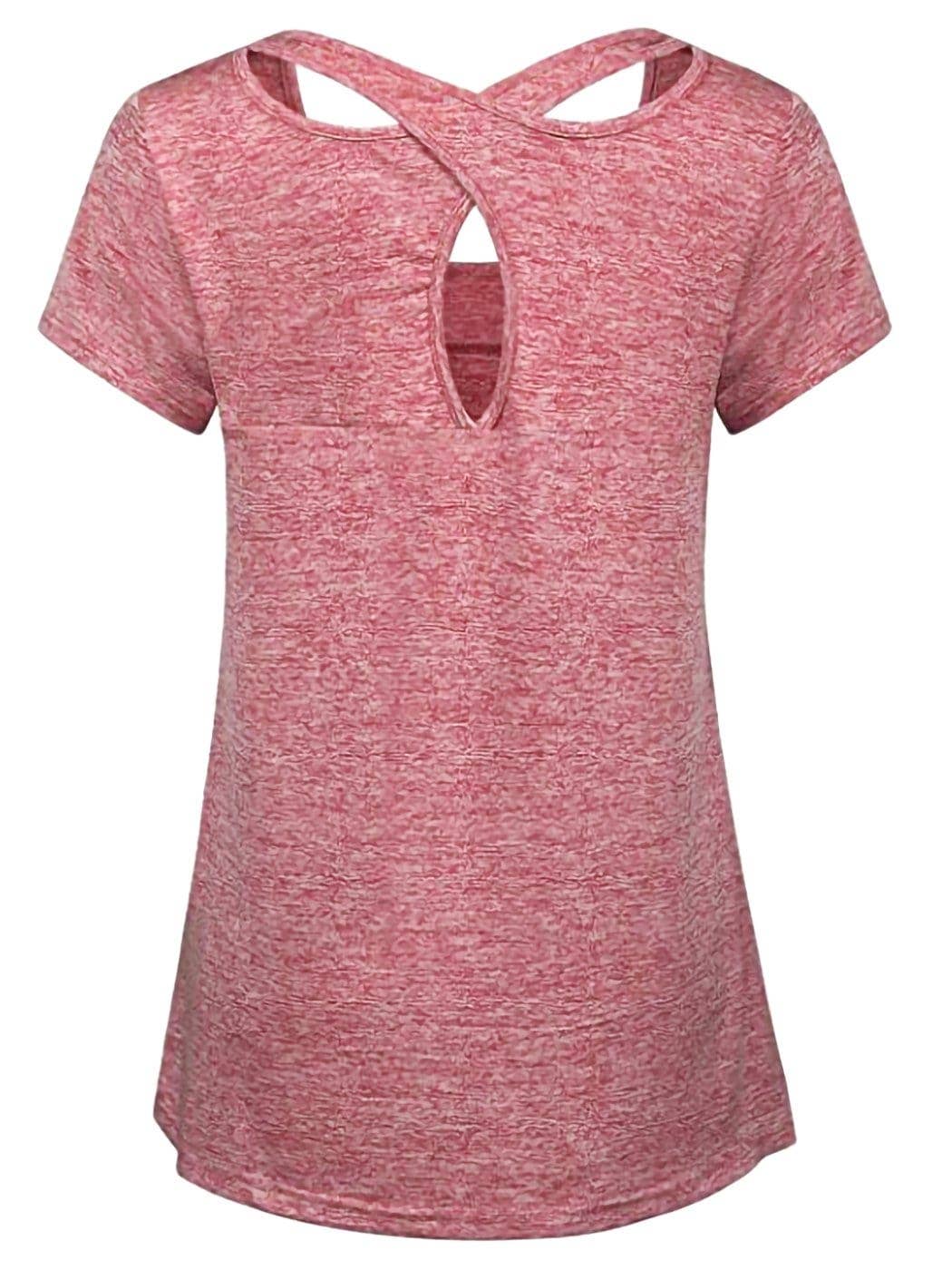 Active by Anna-Kaci - Wholesale Athletic Top - Women's - Activewear Running Workouts Cross Back Sports Shirts7