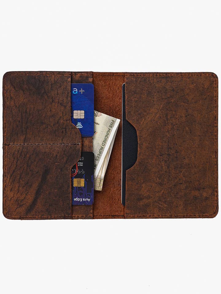 Custodia per passaporto in pelle per la vendita all'ingrosso da parte di Thevasa