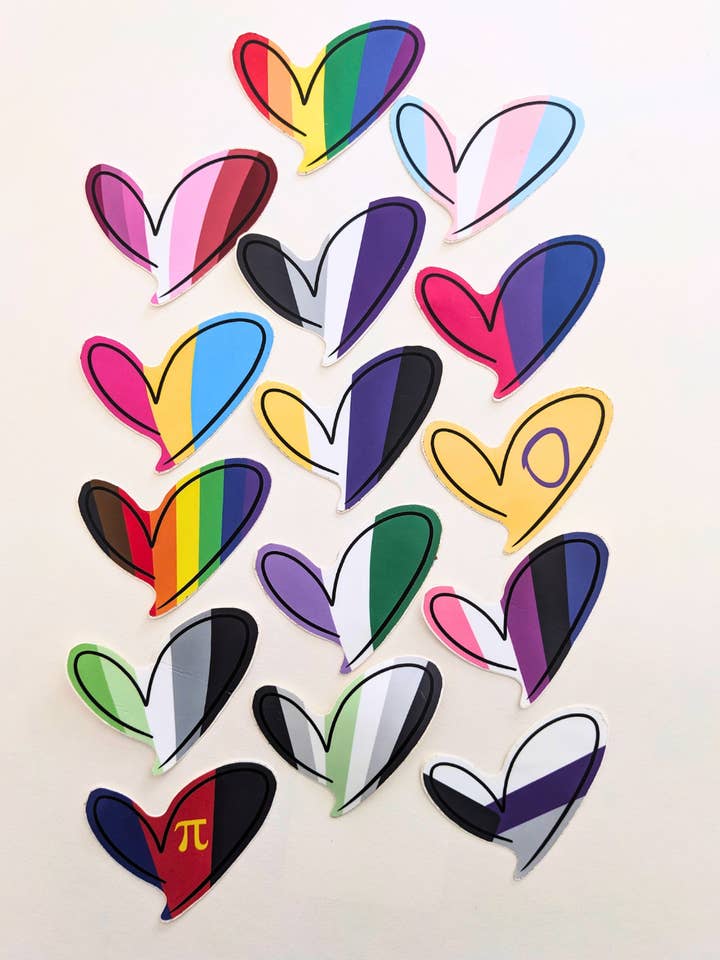 Pride Hearts for wholesale by Doodle Me Alive
