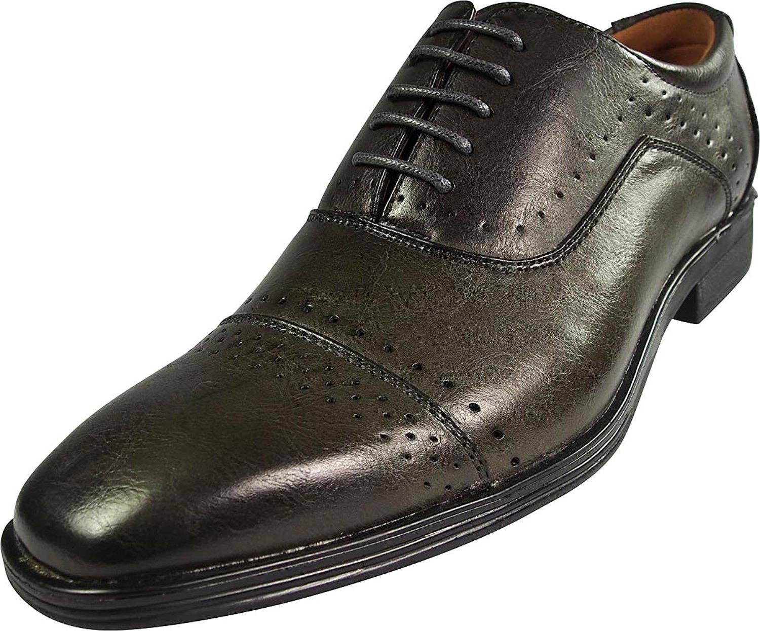 Eastern Off Price - Wholesale Oxford Shoes - Men's - Via Farinella - Mens Genuine Leather Insole Cap Toe Lace Up4