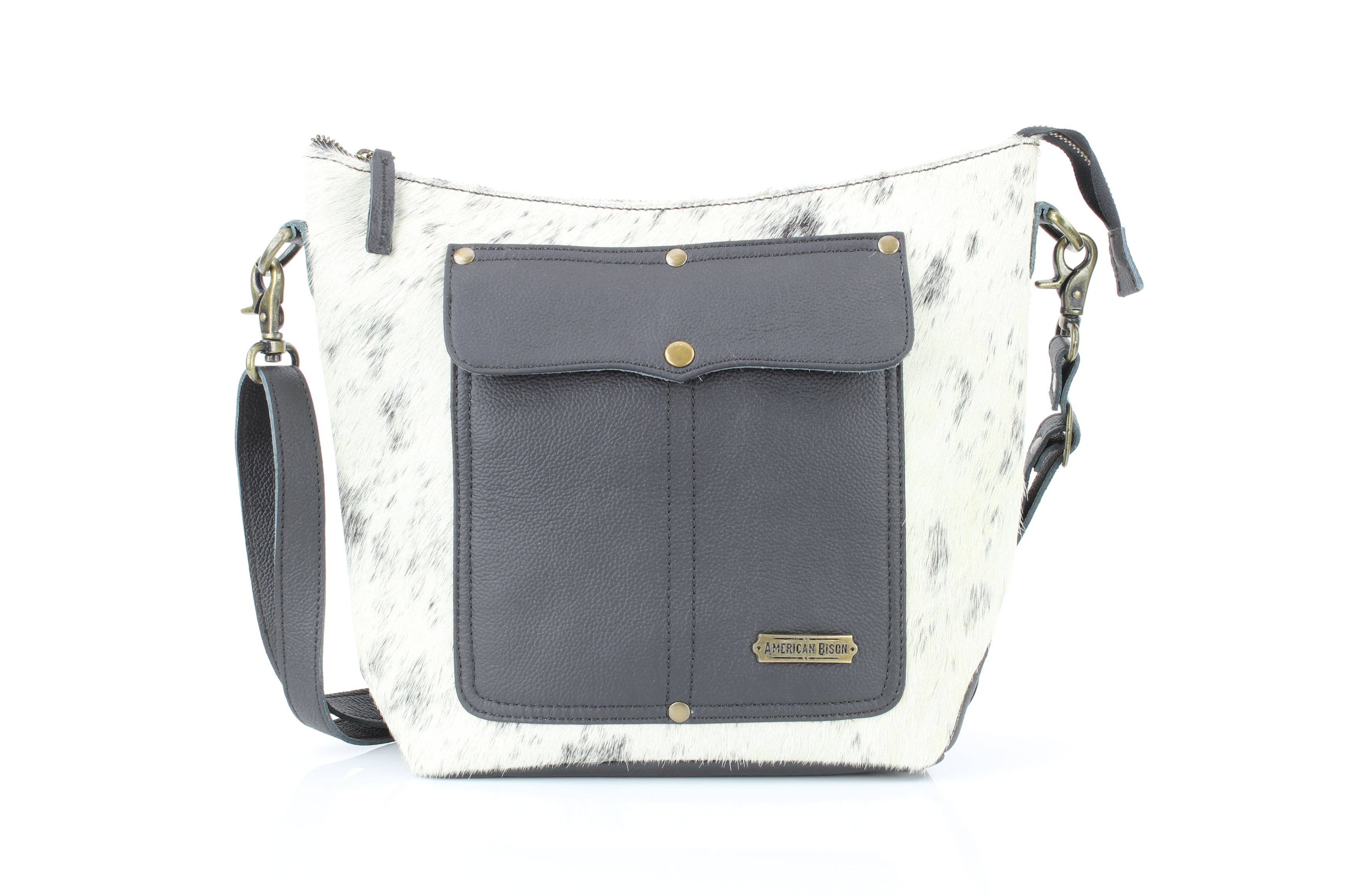 Leather Impressions Inc – wholesale Crossbody bag – Women's – Hair-On-Hide Crossbody Purse with Utility Pocket AB 18-3070