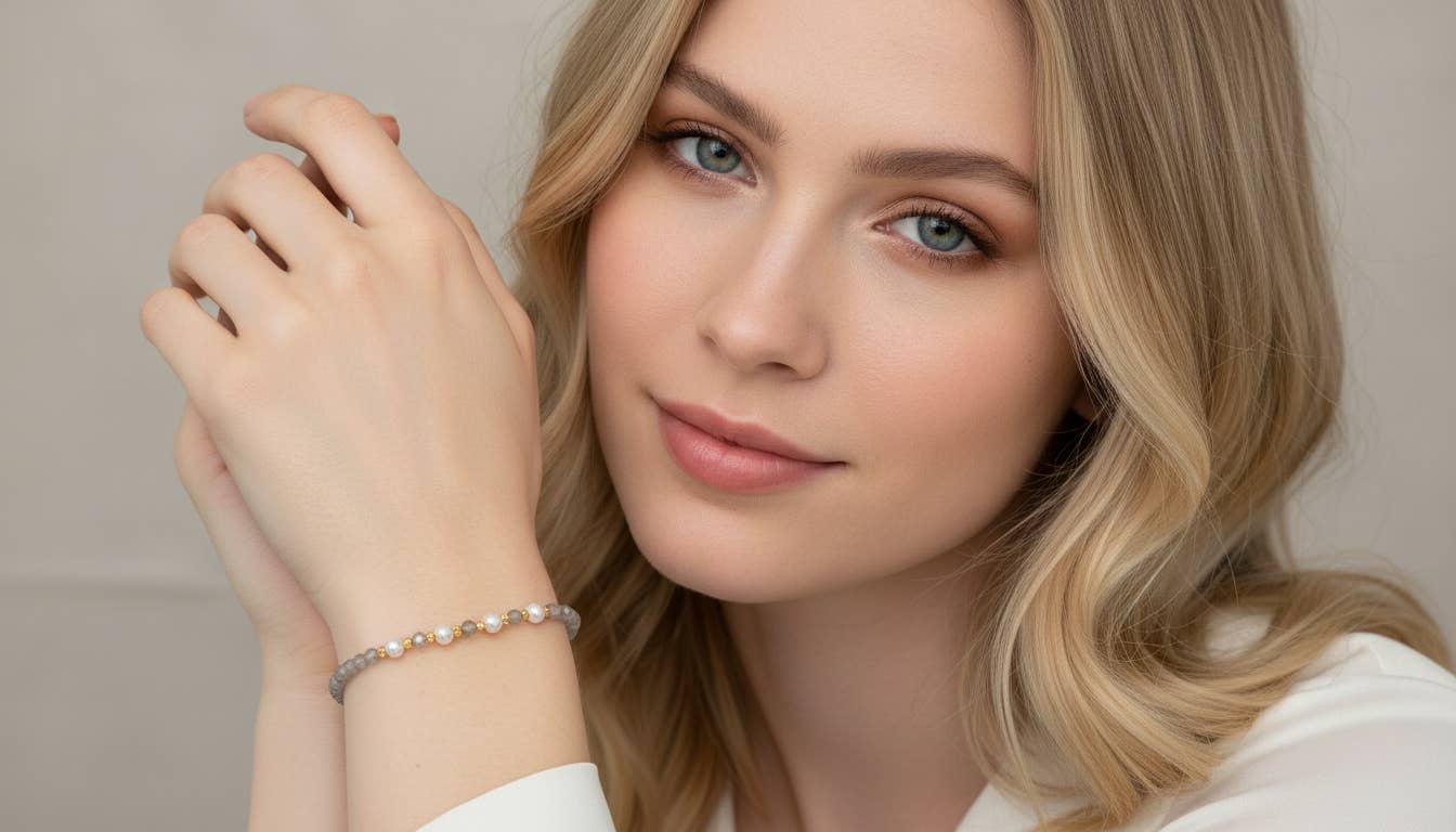 Artisans de Madagascar - Wholesale Beaded Bracelet - Gray Labradorite Bracelets Faceted Beads between 3 & 4 mm1