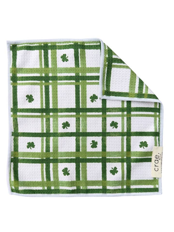 Clover Me In Plaid: Dubbelzijdig Wasdoekje voor wholesale door Crae.Home