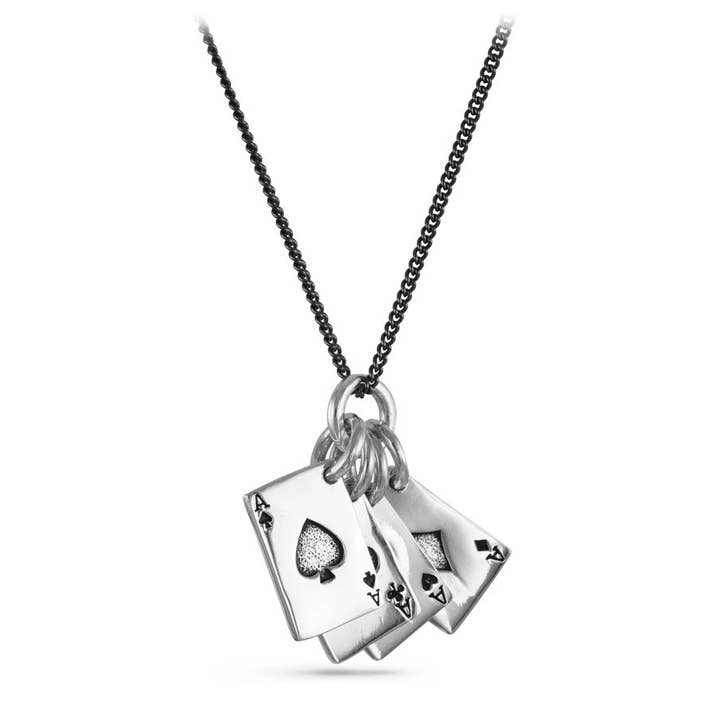 Aces Necklace - Silver for wholesale by Lost Apostle