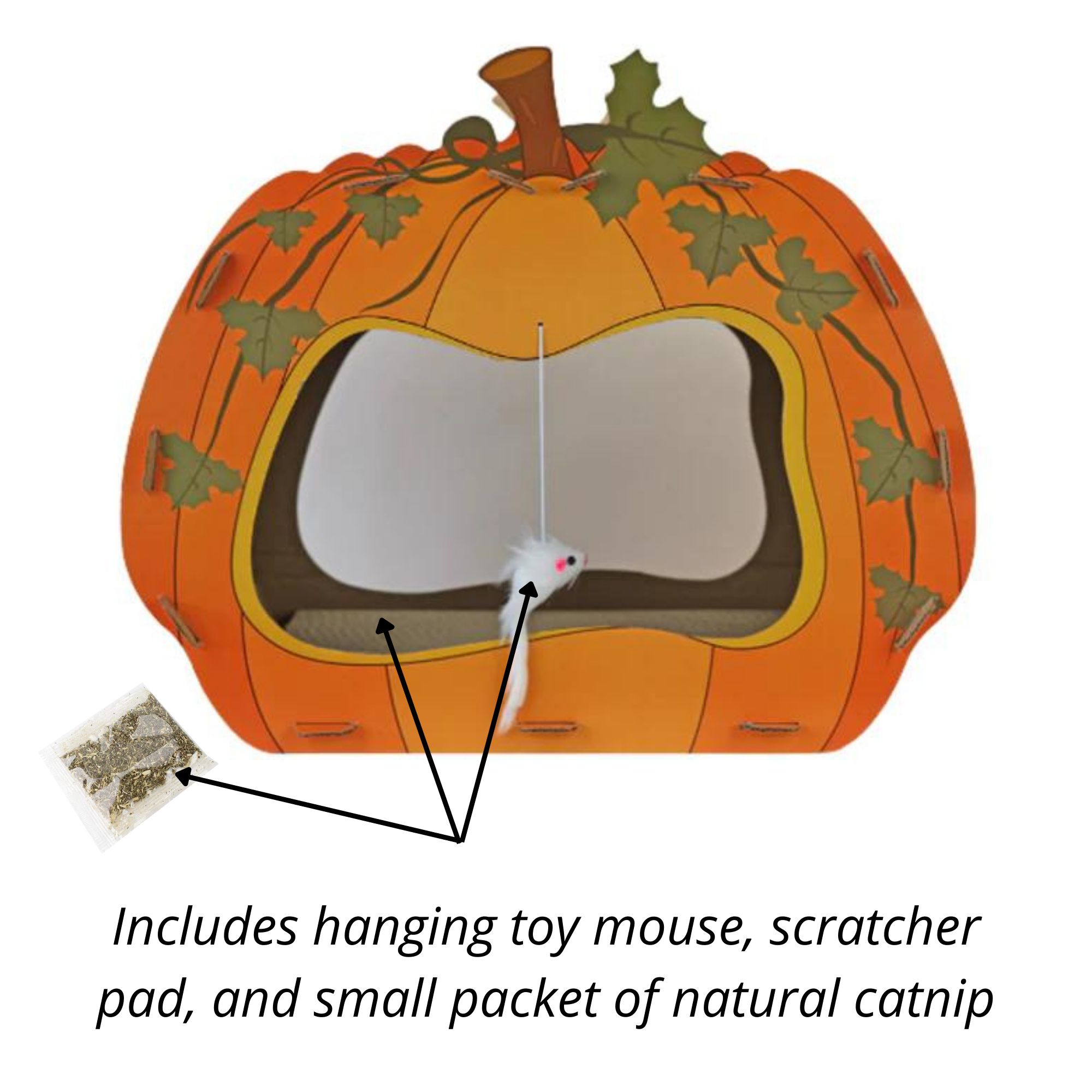 Midlee Designs – wholesale Kattkliare - Katt – Midlee Halloween pumpa katt skrapare hus10