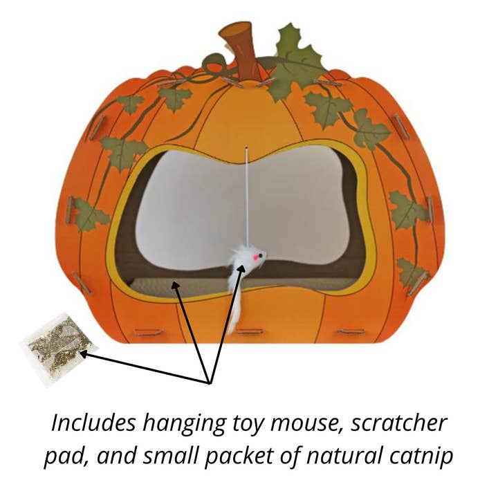 Midlee Designs – wholesale Kattkliare - Katt – Midlee Halloween pumpa katt skrapare hus10