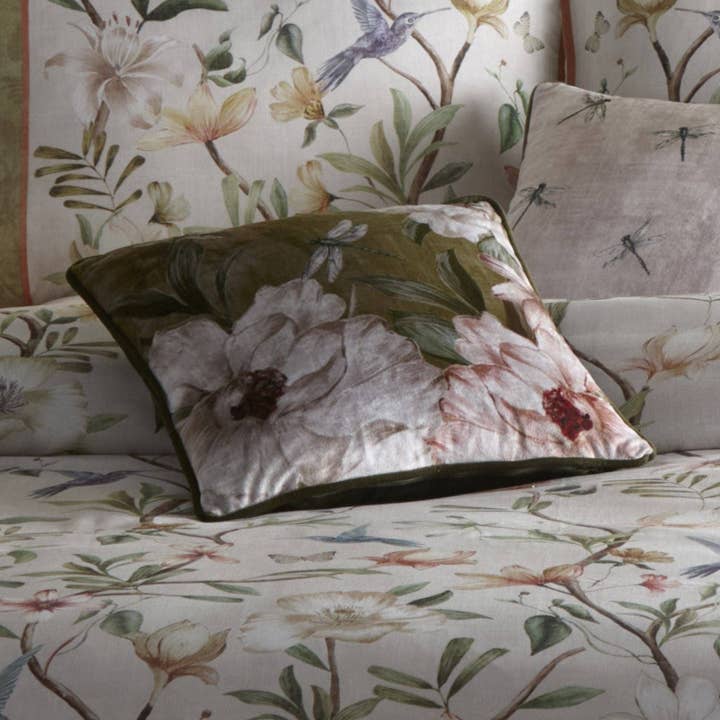 Fiorella Cushion by Appletree Heritage in Wine 43 x 43cm for wholesale by UW Home