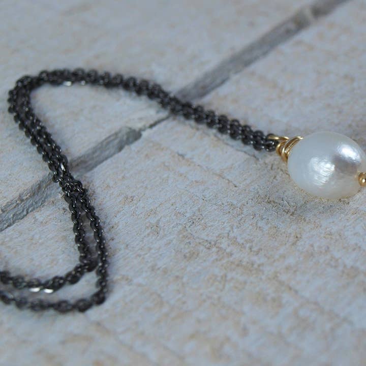 Perlenkette, lange Kette, Süßwasserperle, Schicht für den Großhandel von Fragkiski Designs