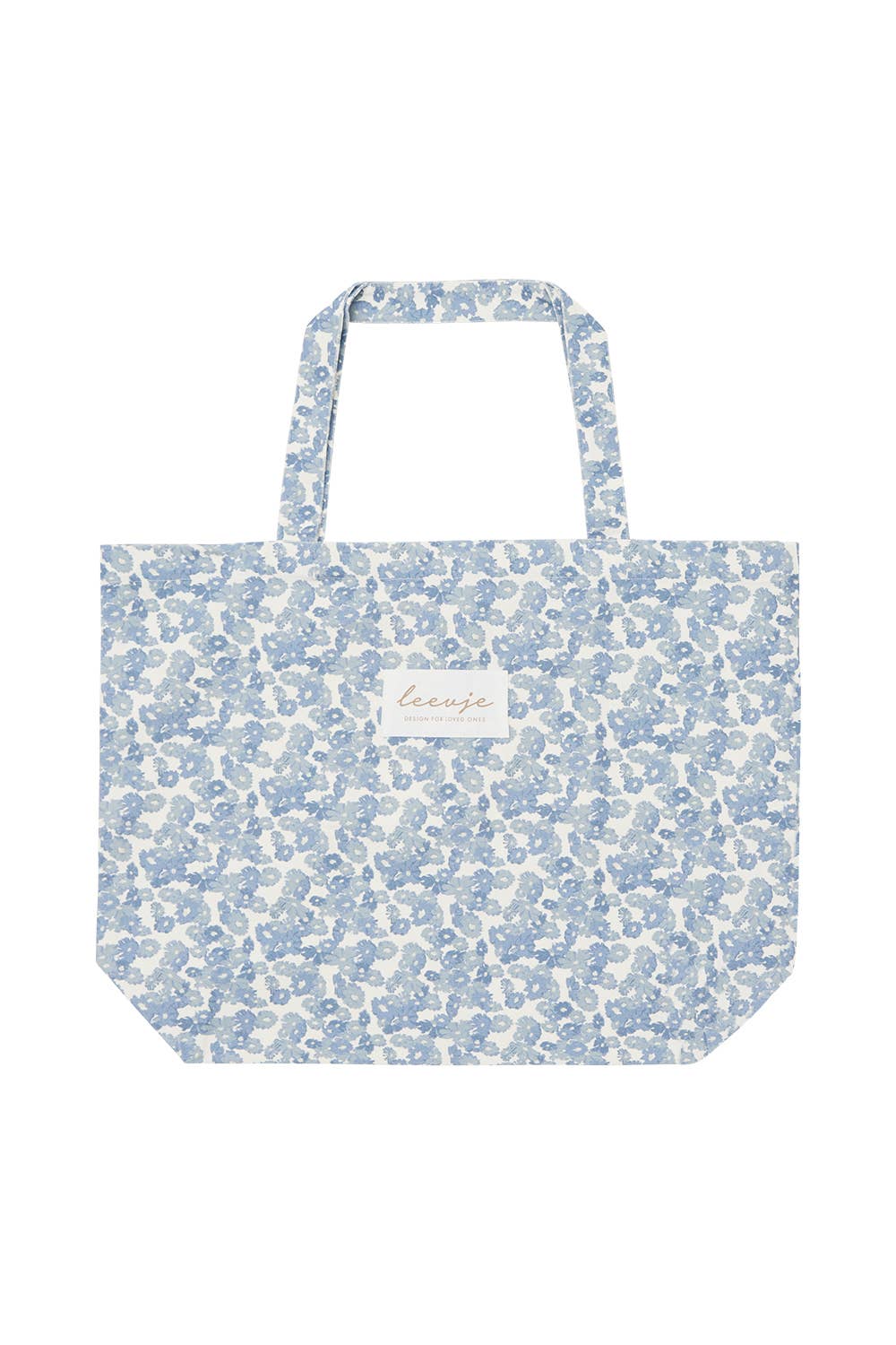 Leevje - Wholesale Satchel - Women's - 'Blue Flowers' Large Fabric Bag0