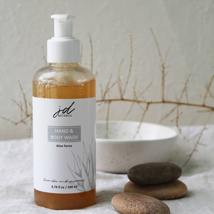 JDBotanics - Wholesale Body Wash/Shower Gel - aloe ferox hand and body wash with lavender and rosemary