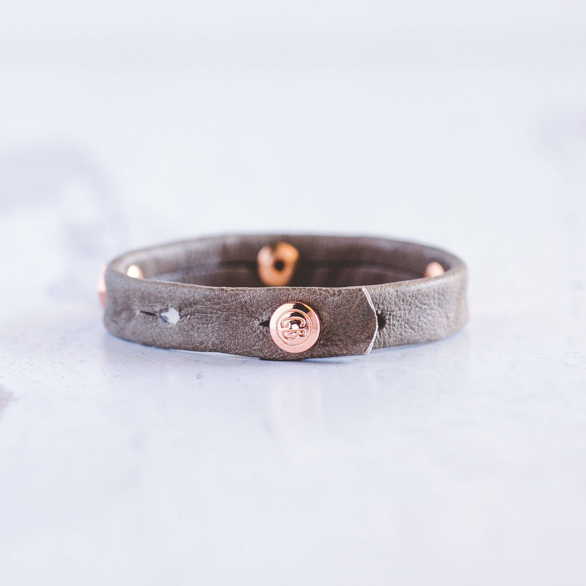 Giving Bracelets - Wholesale Bangle Bracelet - Honeycomb Leather Bracelet - Rose Gold1