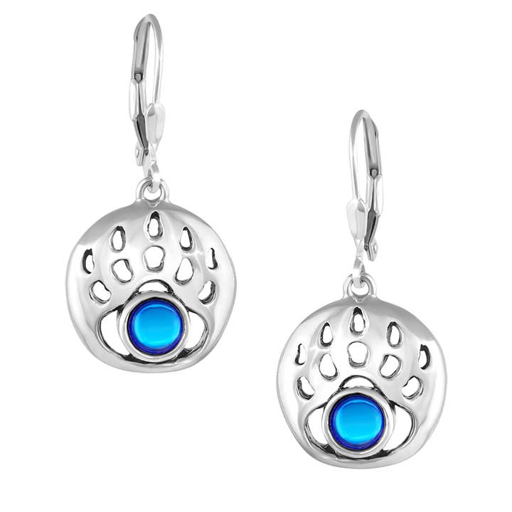 LeightWorks - Vendita all'ingrosso Orecchini pendenti - Orecchini pendenti a forma di zampa d'orso, in argento0