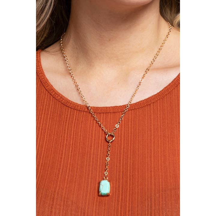 Urbanista Outlet - Wholesale Pendant/Charm Necklace - Natural Stone Link Pendant Necklace