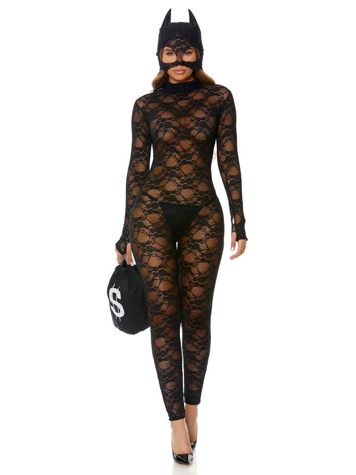 Black About My Money Sexy Cat Burglar Costume for wholesale on Faire5