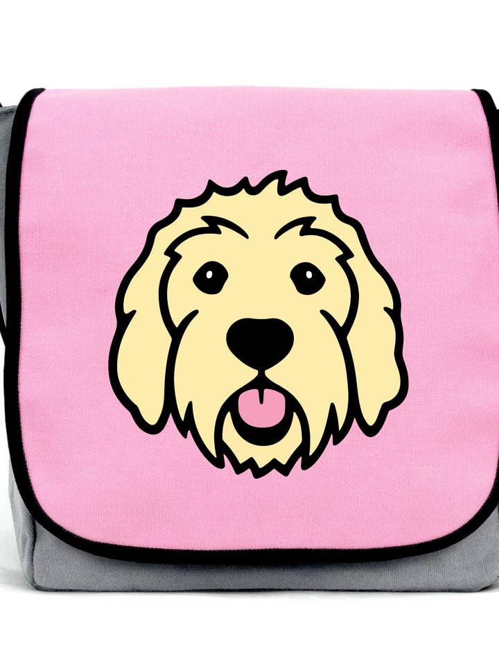 Rosafarbene Labradoodle-Umhängetasche für den Großhandel von Clumsy Hooves