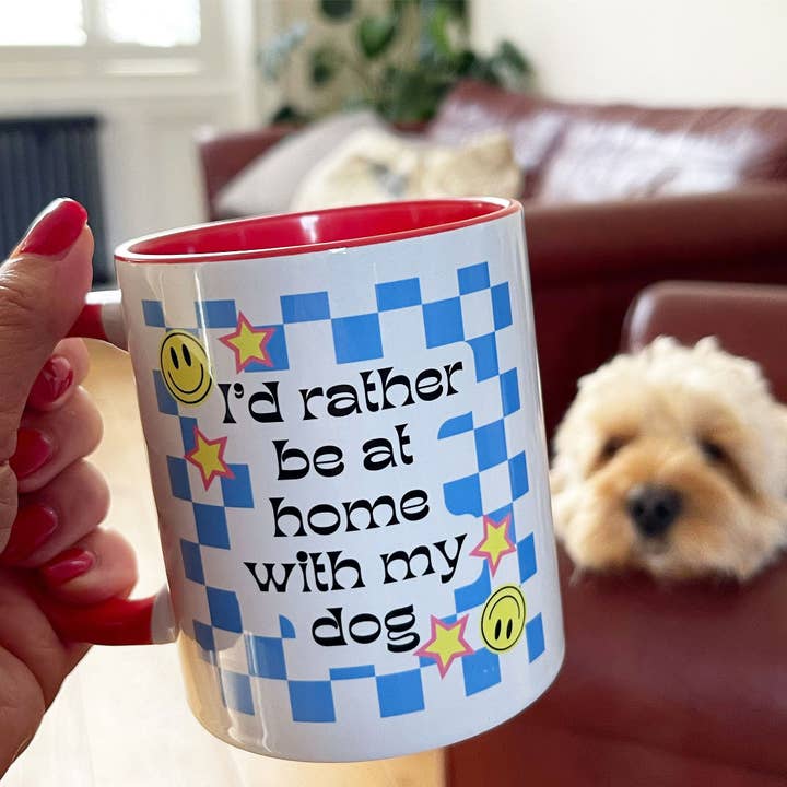 I'd Rather Be At Home With My Dog Ceramic Mug for wholesale by Syd&Co