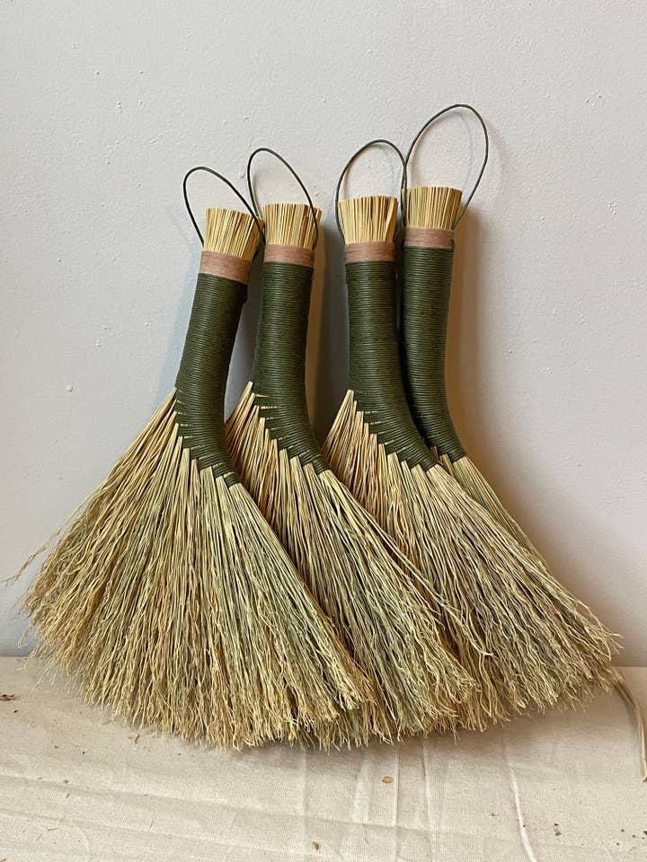 Earthy Handcrafted Hand Brooms for wholesale by Husk Brooms