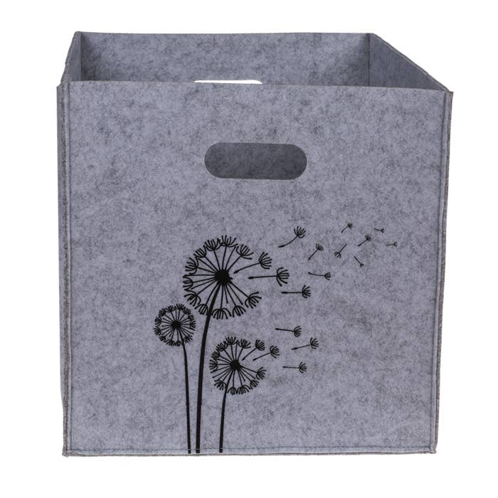 Out of the blue KG - Vente Bacs de rangement - Boîte de rangement en feutre, pissenlit/fleurs sauvages,2