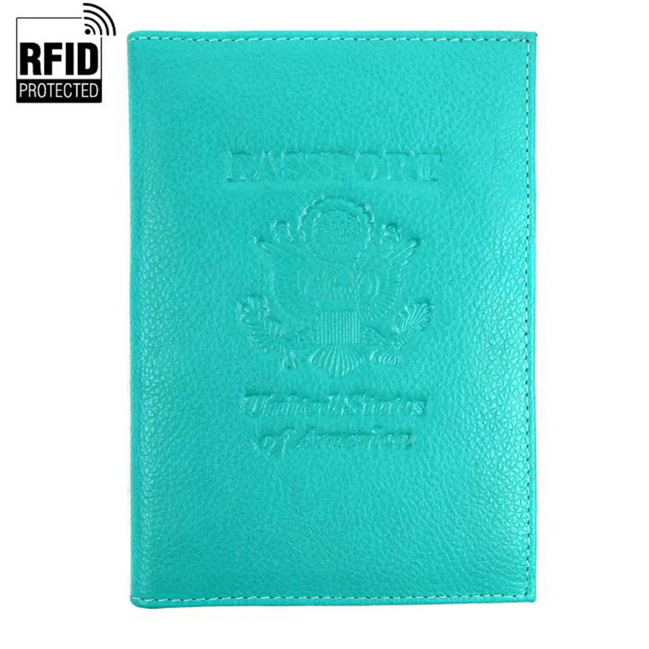 Selini New York - Vente Étui/housse pour passeport – unisexe - RFID Étui à passeport en cuir véritable Motif aigle américain11