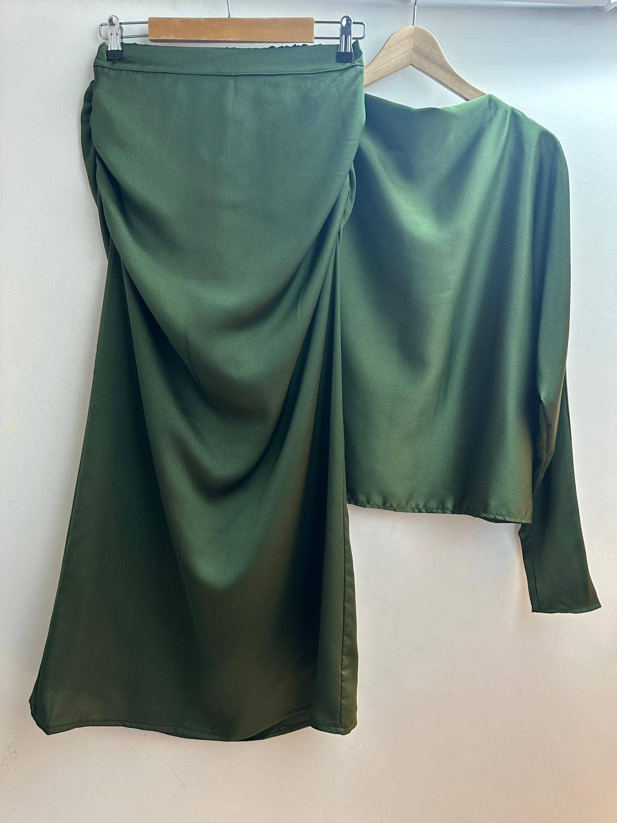 LORIANE - Wholesale Top & Skirt Set - Women's - 1094 satin top+skirt set7