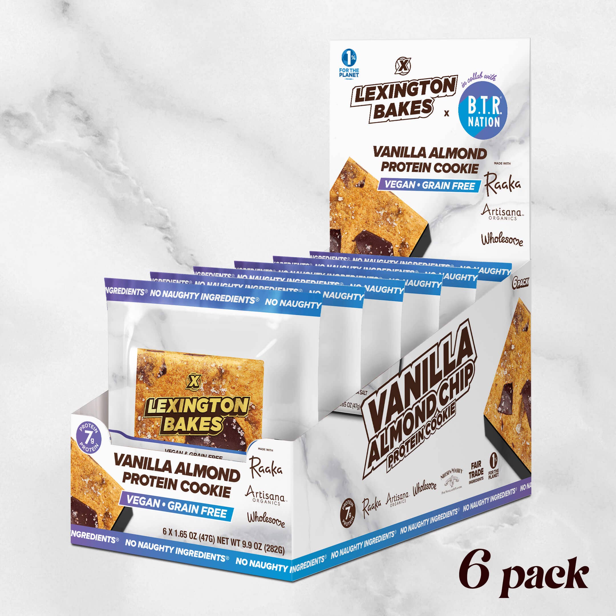 LEXINGTON BAKES - Wholesale Cookie - Vanilla Almond Choc Chip Protein Cookies • 6 Pack2