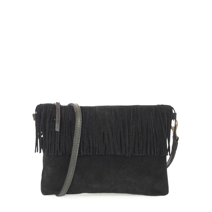 Bolso de mano Carnaby 28 en piel con flecos para venta al por mayor de C Oui