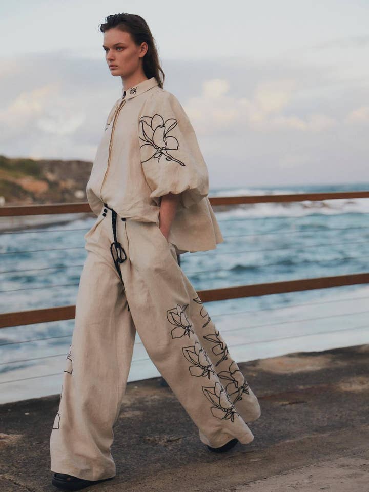 Marayn - Wholesale Top & pants set (NOT Loungewear) – Women's - Boho Chic Linen Set SpringSummer 258