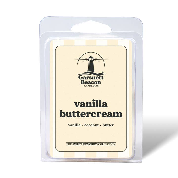 Vanilla Buttercream Wax Melts - Vanilla, Icing, Butter Scent for wholesale by Garsnett Beacon Candle Co.