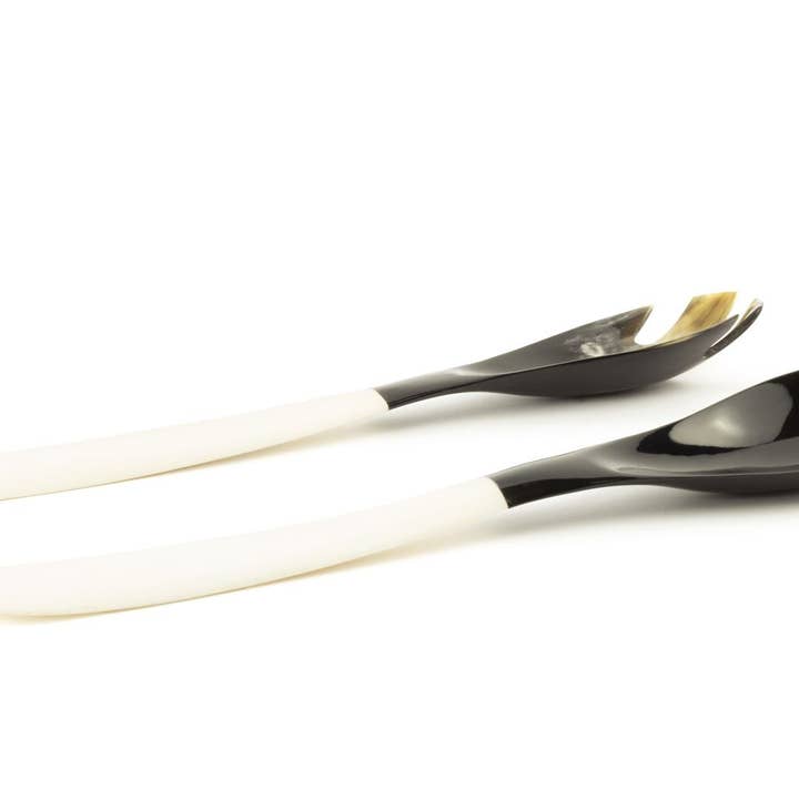rivêt - indochineur - Wholesale Assorted Cutlery Set - Large Black Horn Cutlery With Bone Handle