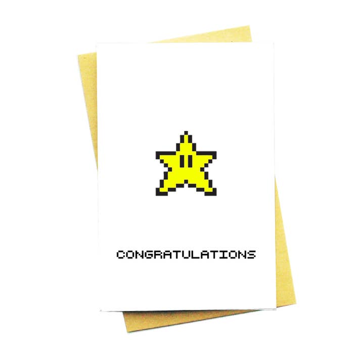 Grattis Gold Star hälsningskort för wholesale av Nocturnal Paper