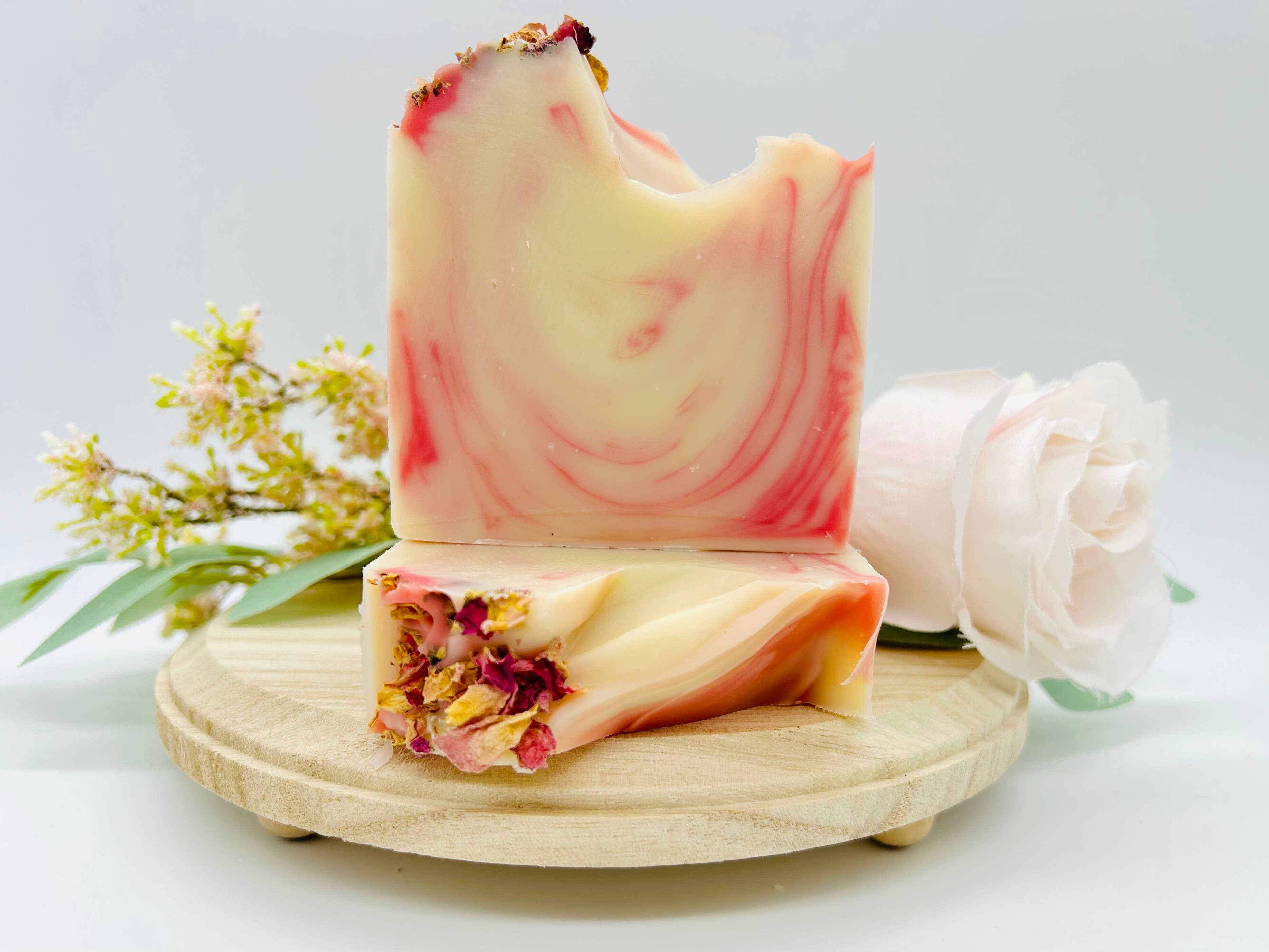 SARATOGA SOAP COMPANY - Wholesale Bar Soap - Wild Rose Handmade Soap Bar VEGAN COLD PROCESS1