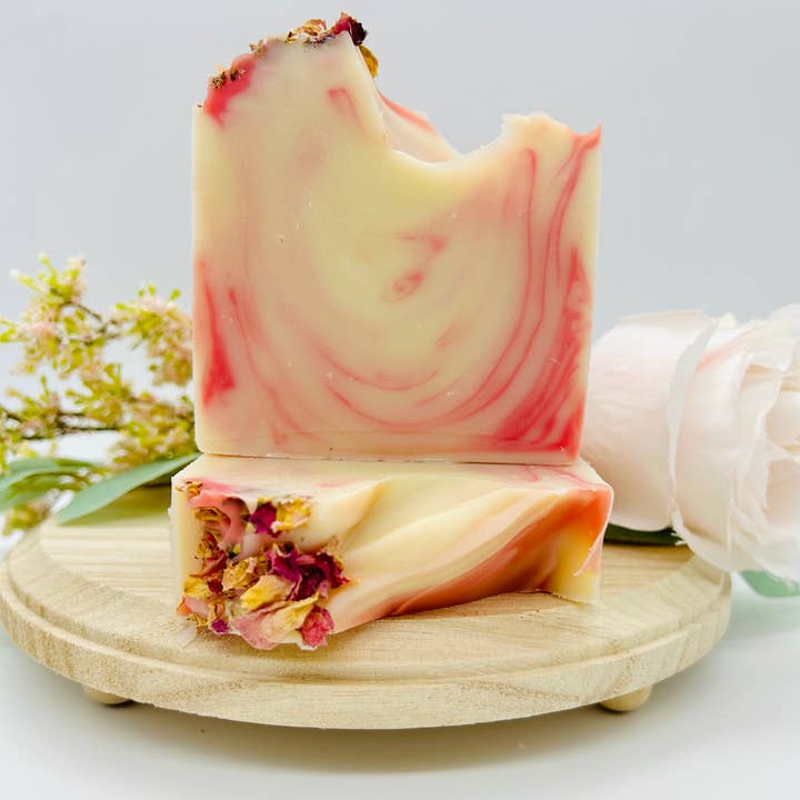 SARATOGA SOAP COMPANY - Wholesale Bar Soap - Wild Rose Handmade Soap Bar VEGAN COLD PROCESS1