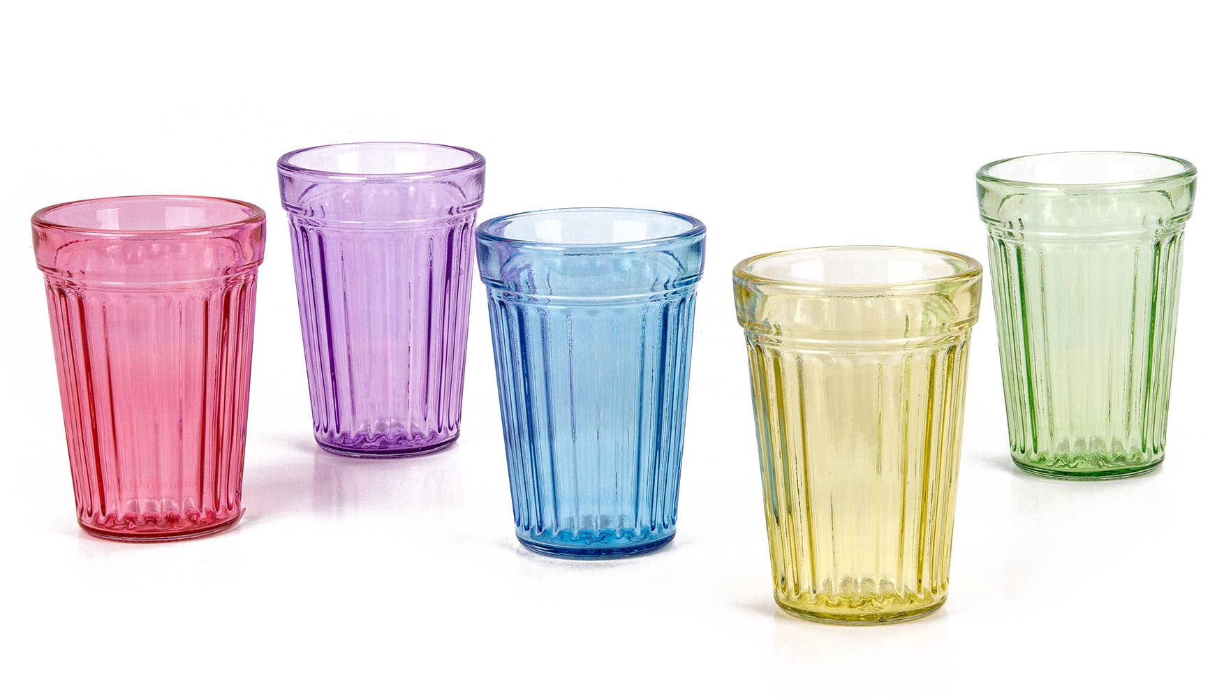 STP - Wholesale Drinking Glass/Cup - Lilac Stackable Faceted Glasses for Drinks - Set of 46