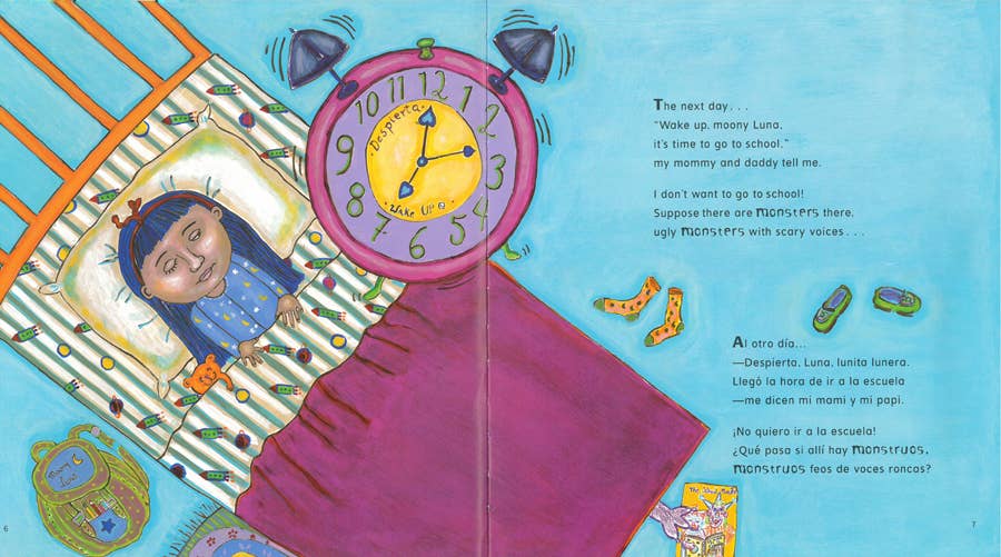 Lee & Low Books Inc - Wholesale Preschool Book (3-5) - Moony Luna / Luna, Lunita Lunera by Jorge Argueta3