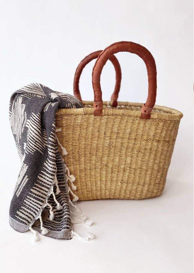 The African Home Goods - Wholesale Basket - African Basket | Oval Bolga Ghana Basket Dye Free4