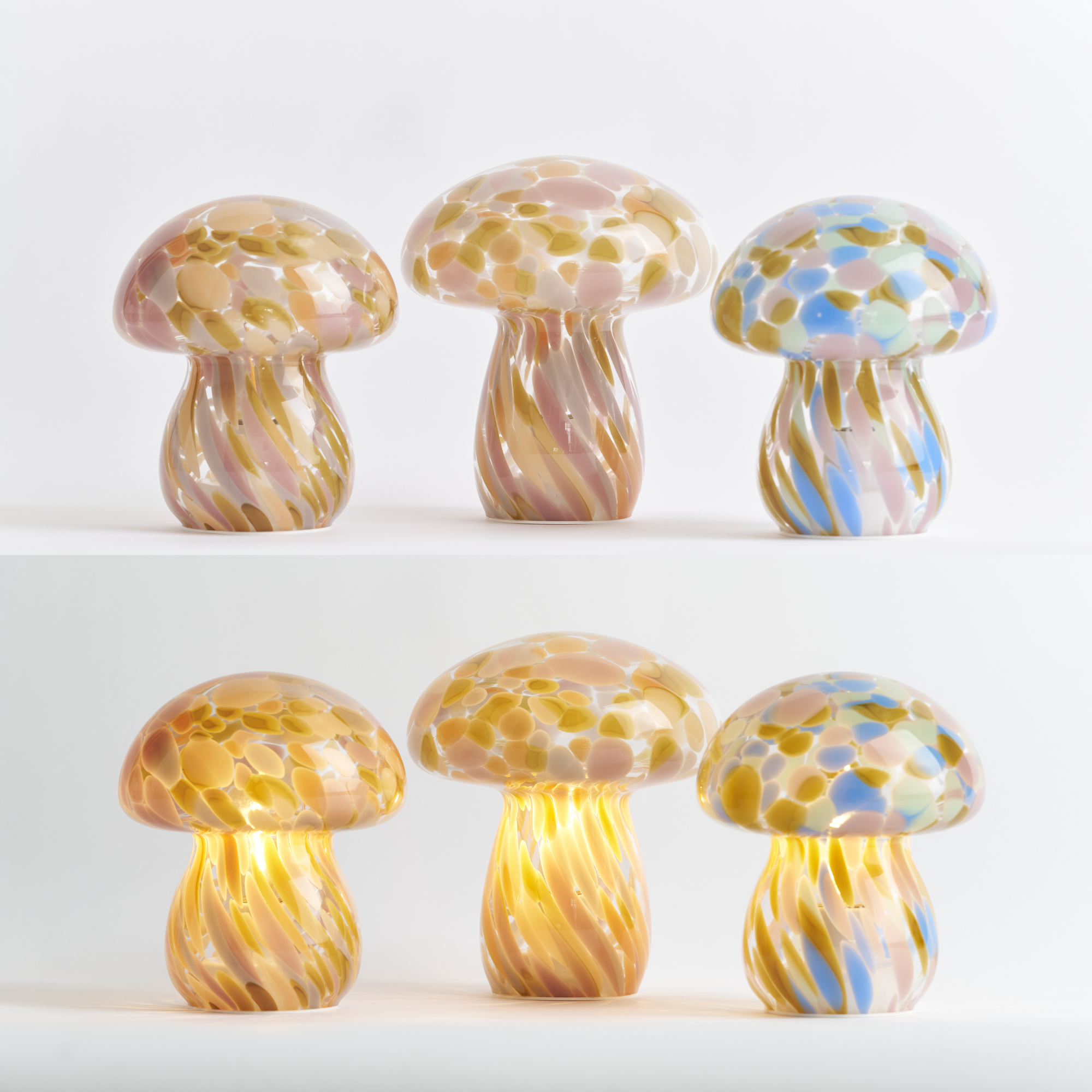 Humber - Wholesale Accent/Desk Lamp - Cordless Glass Mushroom Lamp10