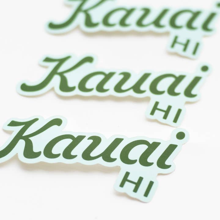 Union Made - Wholesale Sticker - Kauai Lettering Vinyl Sticker - Hawaii