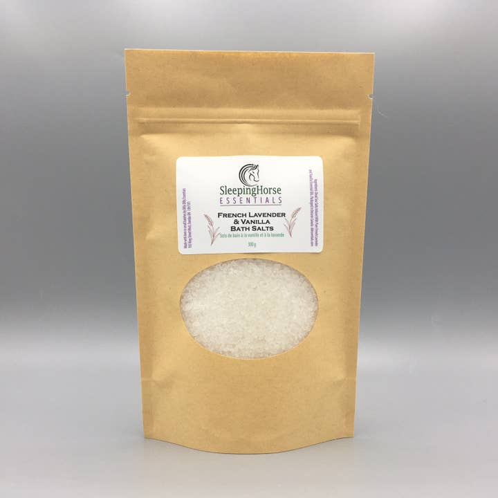 Sels de bain de la mer Morte · Lavande et vanille pour la vente par Sleeping Horse Essentials