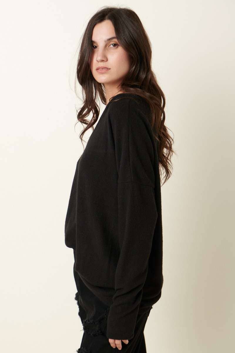 mittoshop - Venta al por mayor Jersey corto de punto - Mujer - TOP DE PUNTO CON CUELLO EN V ESTILO HACCI CEPILLADO T102221