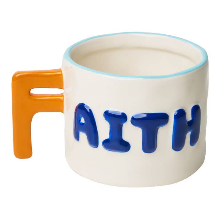 Ceramic Message Mug Faith, 14oz for wholesale by Sophistiplate