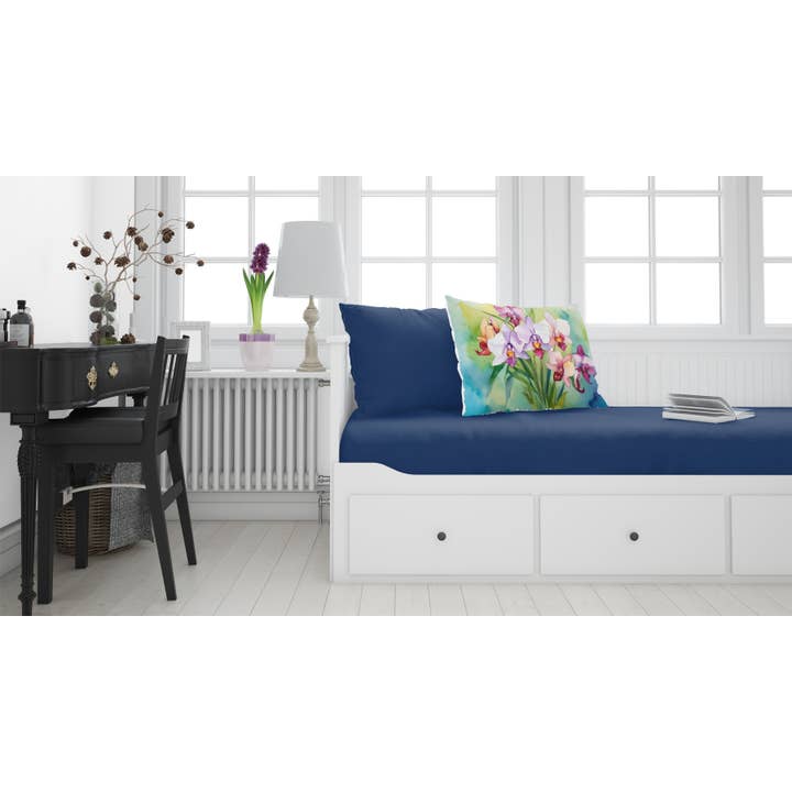 Orchids in Watercolor Fabric Standard Pillowcase for wholesale by Caroline's Treasures