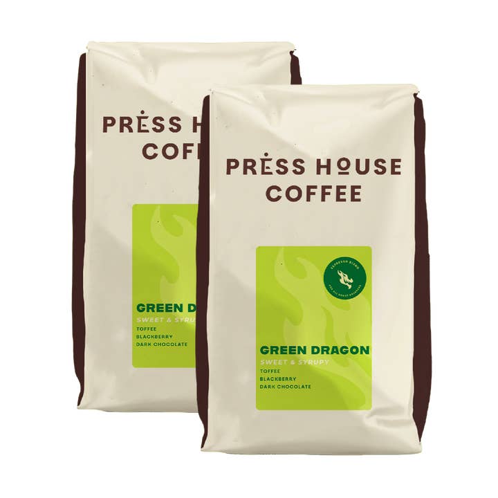 Grüner Drache—2,27 kg Mittel-Dunkle Espresso-Mischung für den Großhandel von Press House Coffee