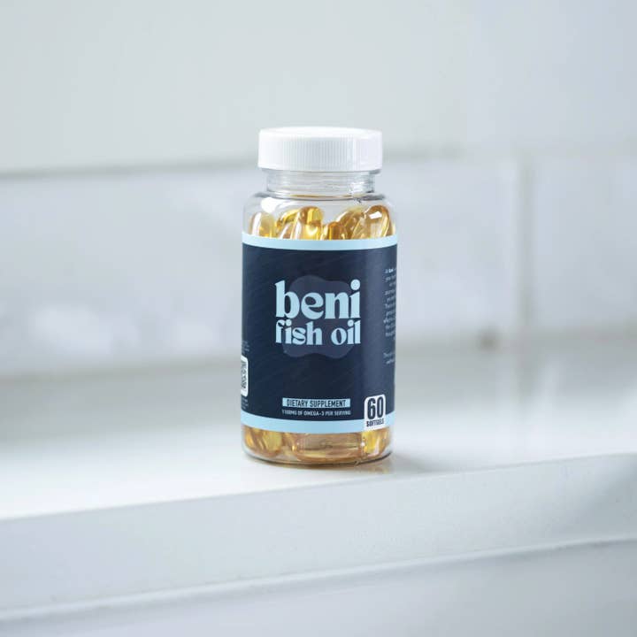 beni - Wholesale Oral Supplement/Vitamin - beni Fish Oil Softgels -1100mg Omega-3 – 60 Count Bottle