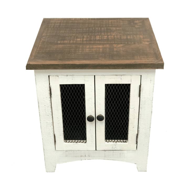 Cottage Two Doors End Table for wholesale by The Welcome Sign
